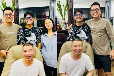 NSND Công Lý hạnh phúc khi con trai đến thăm