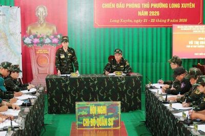 Long Xuyên hoàn thành diễn tập chiến đấu trong khu vực phòng thủ