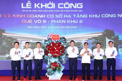Bí thư Thành ủy Bắc Ninh Nguyễn Hồng Thái dự lễ khởi công khu công nghiệp Quế Võ III, phân khu 2