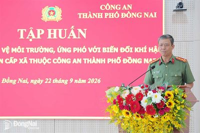 Tập huấn công tác bảo vệ môi trường cho công an cấp xã