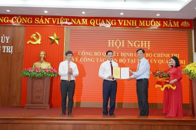 Ông Vương Quốc Tuấn giữ chức Bí thư Tỉnh ủy Quảng Trị