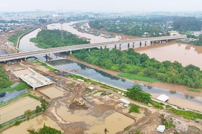 Đường ven sông Cái xuyên trung tâm thành phố Đồng Nai tăng tốc thi công