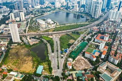 Cận cảnh đường nối Phạm Hùng - Lê Đức Thọ sắp được nối thông sau gần 10 năm vướng mặt bằng