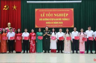 60 học viên hoàn thành lớp bồi dưỡng kiến thức quốc phòng và an ninh đối tượng 3