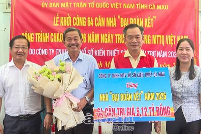 Khởi công 64 căn nhà Đại đoàn kết, chào mừng 96 năm Ngày truyền thống MTTQ Việt Nam