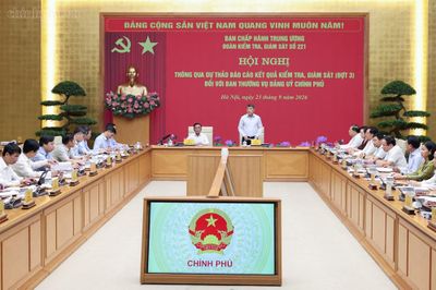 Thông qua dự thảo báo cáo kết quả kiểm tra, giám sát (đợt 3) đối với Ban Thường vụ Đảng ủy Chính phủ
