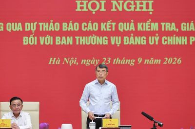 Thông qua dự thảo báo cáo kết quả kiểm tra, giám sát (đợt 3) đối với Ban Thường vụ Đảng ủy Chính phủ