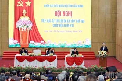 Đồng chí Nguyễn Văn Quảng tiếp xúc cử tri phường Lâm Viên-Đà Lạt