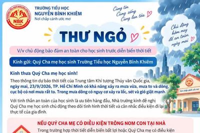 Xúc động thư của hiệu trưởng gửi học sinh trong ngày mưa bão