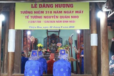 Thiệu Hóa dâng hương tưởng niệm 318 năm ngày mất Tể tướng Nguyễn Quán Nho