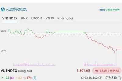 Chứng khoán hôm nay 23/9/2026: VN-Index quay đầu giảm hơn 15 điểm