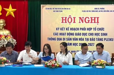 Ký kết kế hoạch phối hợp giáo dục di sản cho học sinh phía Tây Gia Lai