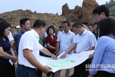 Lãnh đạo UBND tỉnh kiểm tra tiến độ thực hiện Dự án Khu liên hợp thể thao tỉnh Lạng Sơn