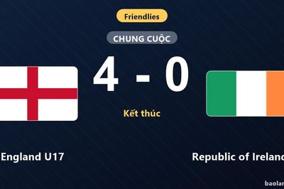 England U17 thắng cách biệt, Republic of Ireland U17 nhận thất bại nặng nề