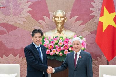 Phó Chủ tịch Thường trực Quốc hội Đỗ Văn Chiến tiếp Đoàn công tác Hiệp hội Kinh tế, Văn hóa Hàn Quốc - Việt Nam