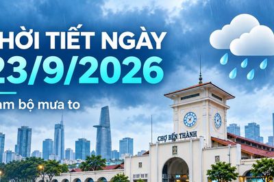 Thời tiết hôm nay 23/9: Miền Trung, Nam bộ mưa lớn, có nơi trên 250mm