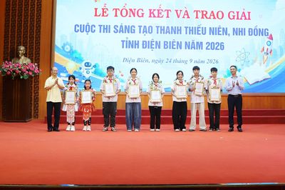 Trao 40 giải tại Cuộc thi Sáng tạo thanh thiếu niên, nhi đồng tỉnh lần thứ 10
