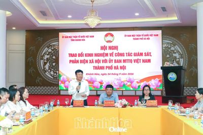 Ủy ban MTTQ Việt Nam tỉnh Khánh Hòa và TP. Hà Nội trao đổi kinh nghiệm về công tác giám sát, phản biện xã hội