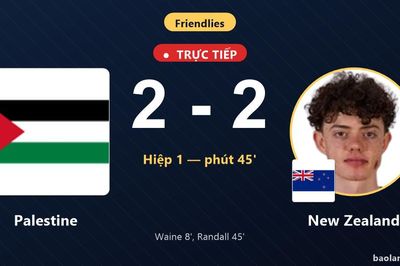 TRỰC TIẾPTrực tiếp Palestine vs New Zealand: Hiệp 2 bắt đầu, hòa 2-2