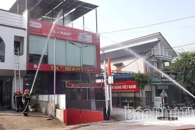 Xã Dân Chủ diễn tập phương án chữa cháy và cứu nạn, cứu hộ