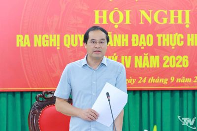 Đảng ủy Quân sự tỉnh Thái Nguyên ra nghị quyết lãnh đạo thực hiện nhiệm vụ quý IV năm 2026