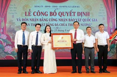 Bàn thờ Phật bằng đá chùa Thượng Nương tại Ninh Bình được công nhận là Bảo vật Quốc gia