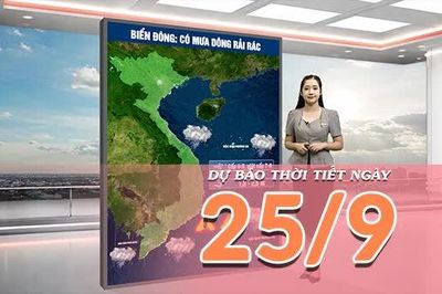 [Video] Dự báo thời tiết ngày 25/9/2026: Mưa lớn tại Trung Bộ, cục bộ có thể mưa trên 150mm