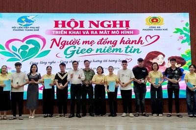 Công an và Hội LHPN phường Thanh Khê triển khai và ra mắt mô hình 'Người mẹ đồng hành-Gieo niềm tin'