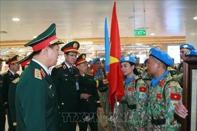 184 chiến sĩ công binh Việt Nam lên đường gìn giữ hòa bình Liên hợp quốc