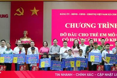 Xã Cẩm Trung kết nối, đỡ đầu 11 trẻ mồ côi, trẻ em có hoàn cảnh khó khăn