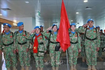 Đội Công binh số 5 mang sắc xanh Việt Nam tới phái bộ gìn giữ hòa bình LHQ