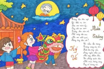 Em nhỏ kể chuyện dưới trăng bằng thơ và tranh