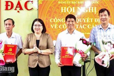 Phú Quốc phân công, điều động và bổ nhiệm 3 cán bộ
