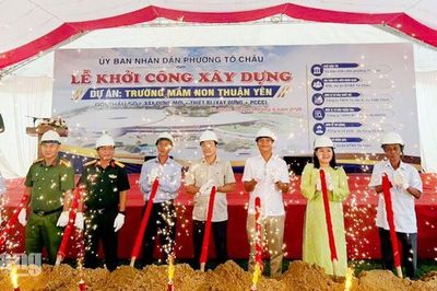 Phường Tô Châu khởi công xây dựng Trường Mầm non Thuận Yên gần 32 tỷ đồng
