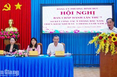 Bình Đức tập trung tháo gỡ nhiệm vụ chậm tiến độ, đẩy nhanh giải ngân đầu tư công
