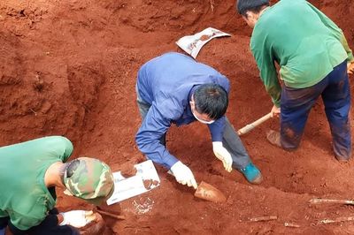 Quy tập thêm 3 hài cốt liệt sĩ tại xã Ia Boòng và Bình Hiệp
