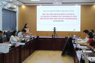 Nghiệm thu đề tài khoa học cấp tỉnh về an ninh môi trường biển tại Gia Lai