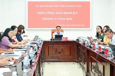 Chủ tịch UBND tỉnh Nguyễn Việt Hùng tiếp công dân định kỳ tháng 9-2026