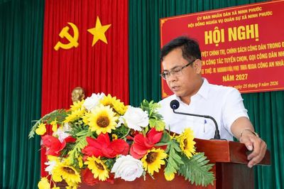 Xã Ninh Phước có 698 công dân đủ điều kiện gọi khám sức khỏe nghĩa vụ quân sự năm 2027