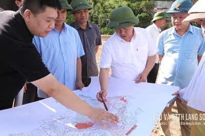 Lãnh đạo UBND tỉnh kiểm tra các dự án trọng điểm tại xã Đồng Đăng và xã Hoàng Văn Thụ
