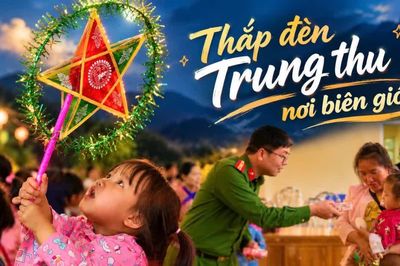 Thắp đèn Trung thu nơi biên giới