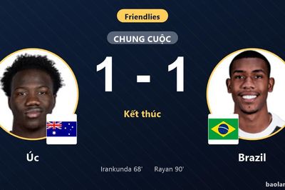 Đánh rơi chiến thắng ở phút 90, Úc chia điểm với Brazil