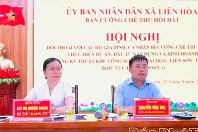 Xã Liên Hòa đối thoại với các hộ dân có quyết định cưỡng chế thu hồi đất