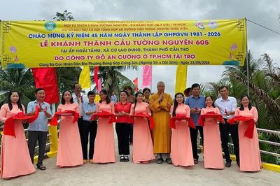 Chùa Tường Nguyên khánh thành 2 cầu nông thôn và trao quà trung thu tại tỉnh Vĩnh Long và TP.Cần Thơ