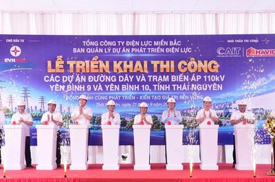 EVNNPC: Khởi công hai dự án 110kV phục vụ phát triển công nghiệp Thái Nguyên