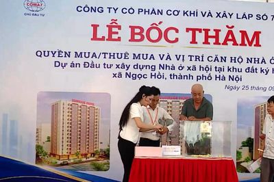 Bốc thăm căn hộ tại dự án NƠXH Sunrise Home Ngọc Hồi