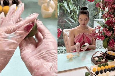 'Phú bà' Ngọc Loan lại 'gây sốt' vì độ khéo tay khi tự làm 3 vị bánh Trung thu Lava