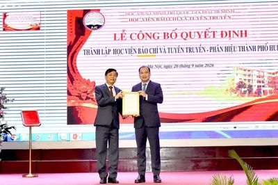 Thành lập Phân hiệu Học viện Báo chí và Tuyên truyền tại thành phố Huế