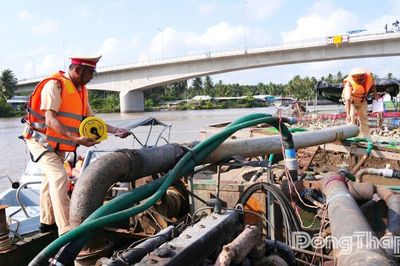 Đồng Tháp: Tiếp tục tăng cường tuần tra, kiểm soát, xử lý bến thủy, khai thác cát trái phép
