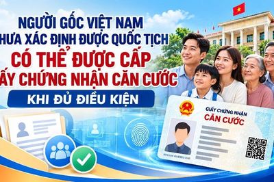 Người gốc Việt Nam chưa xác định được quốc tịch có thể được cấp Giấy chứng nhận Căn cước khi đủ điều kiện